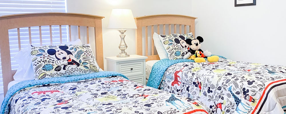 Mickey Mouse Themed Kids Bedroom at Sunshine Villa at Glenbrook Resort